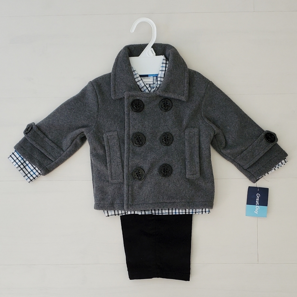 Great Guy Outdoor Peacoat Coat Jacket Shirt Pants Size 24 Months